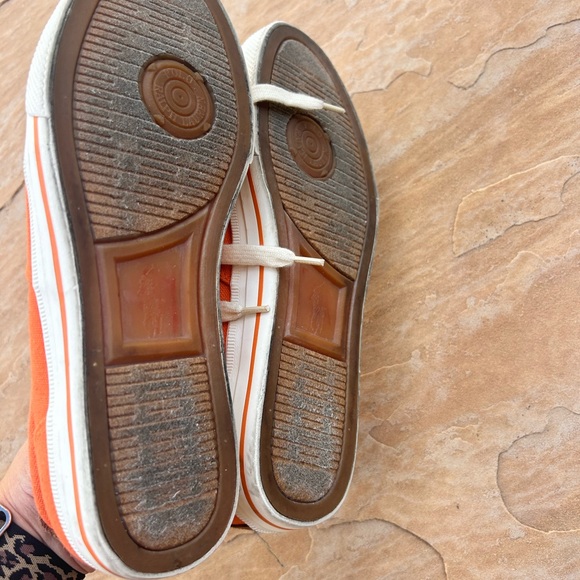 Ralph Lauren Orange Canvas Sneakers - Picture 4 of 5
